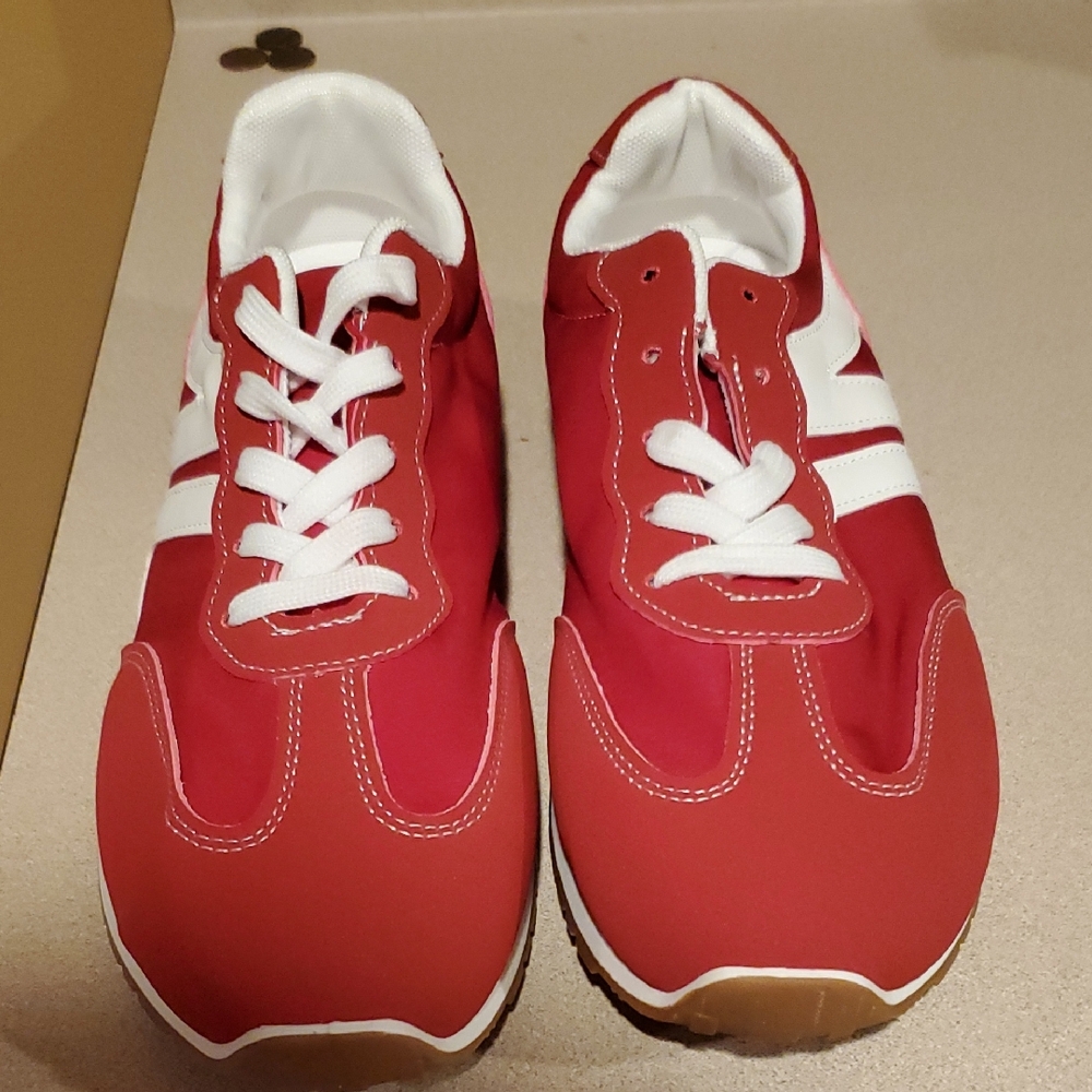 New Red and White Sneakers